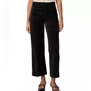 PAIGE “Nellie” Black Velvet Cropped Pant Size 28